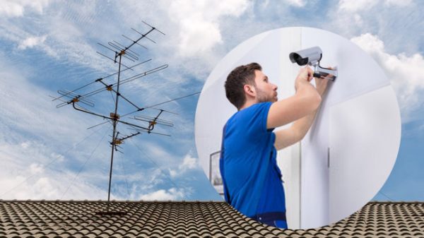 professional TV aerial or CCTV installer